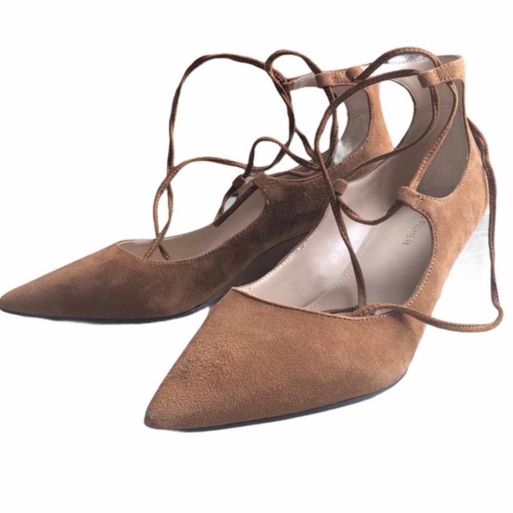 Marc Fisher Suede Pointed Toe Wedge Heels